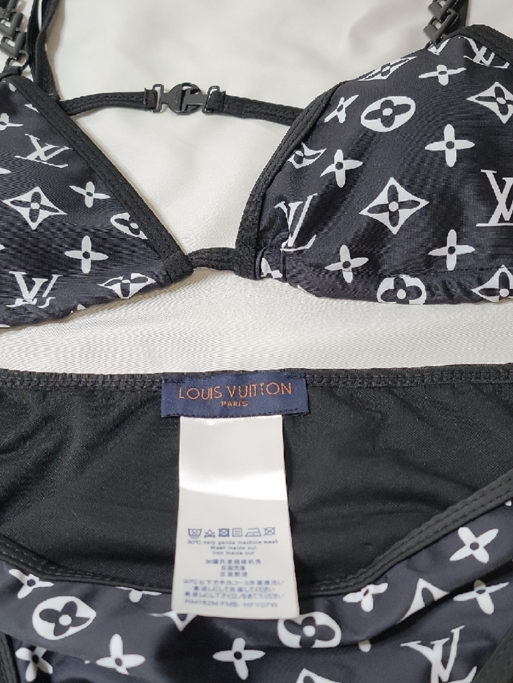 Louis Vuitton Black and White Monogram Bikini - Picture 3 of 5
